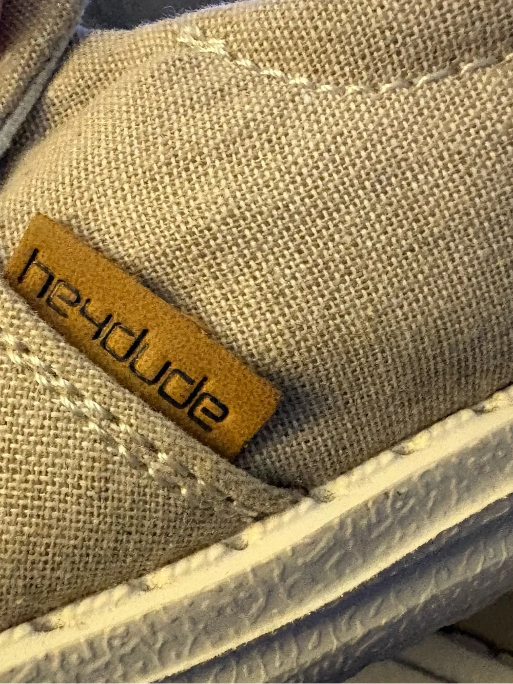 Hey Dude Beige Canvas Slip-Ons Casual Loafers